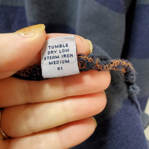 Vintage Polo by Ralph Lauren Shirt Men XXL Collared Long Sleeve Stripe Blue Grey - Picture 8 of 12